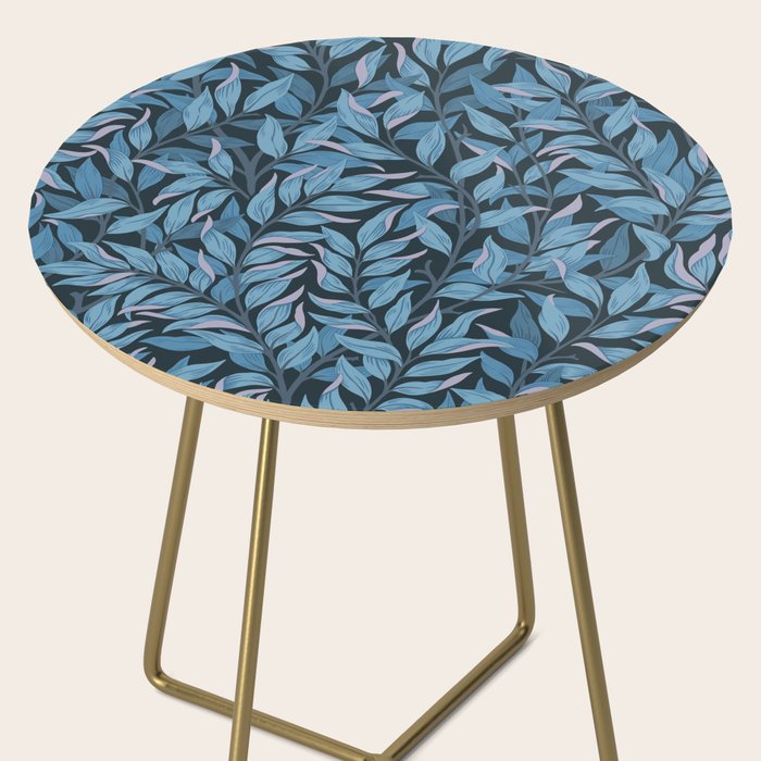Romantic Botanica - Foliage in Dark Blue Side Table Gallery Image 2