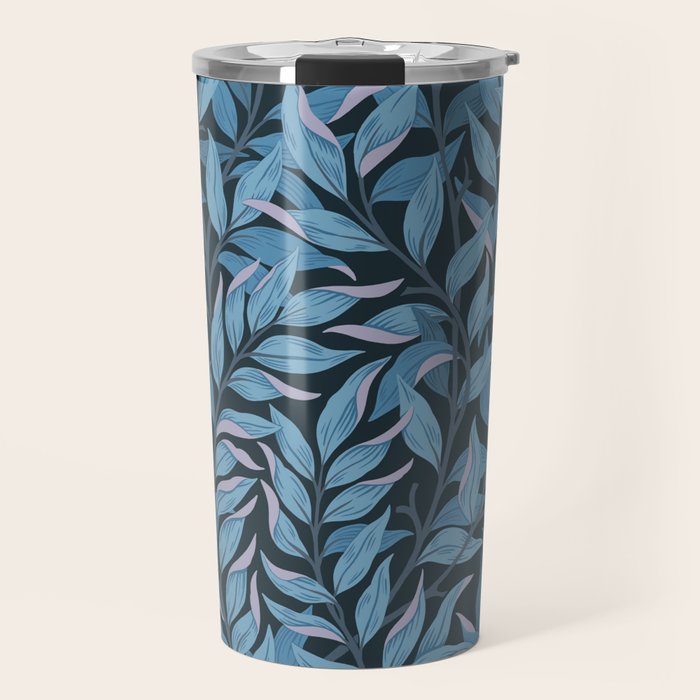 Romantic Botanica - Foliage in Dark Blue Travel Mug Gallery Image 1