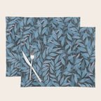 Romantic Botanica - Foliage in Dark Blue Placemat Gallery Image 1