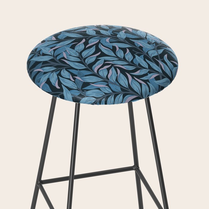 Romantic Botanica - Foliage in Dark Blue Stool Gallery Image 2