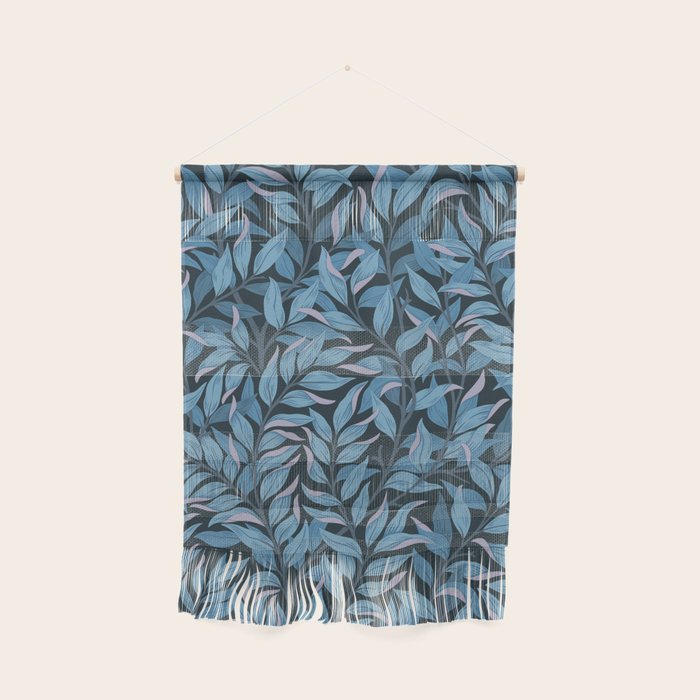 Romantic Botanica - Foliage in Dark Blue Wall Hanging Gallery Image 1
