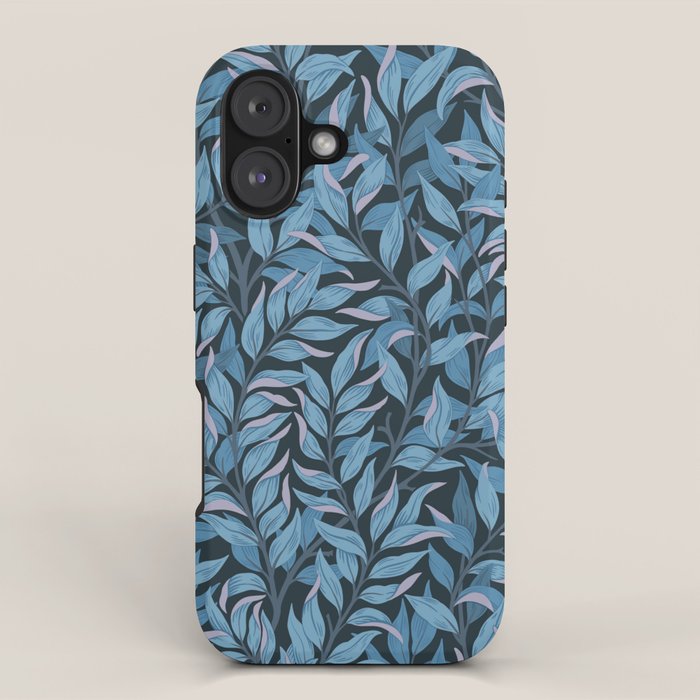 Romantic Botanica - Foliage in Dark Blue iPhone Case Gallery Image 1
