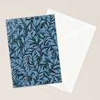 Romantic Botanica - Foliage in Dark Blue Stationery Card Gallery Image 2