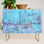 Van Gogh Trees & Underwood Aqua Lavender Credenza Gallery Image 1