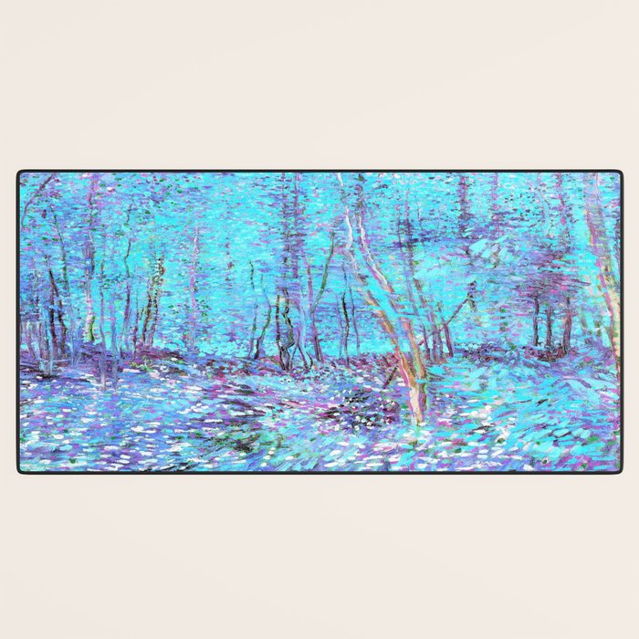Van Gogh Trees & Underwood Aqua Lavender Desk Mat Gallery Image 3