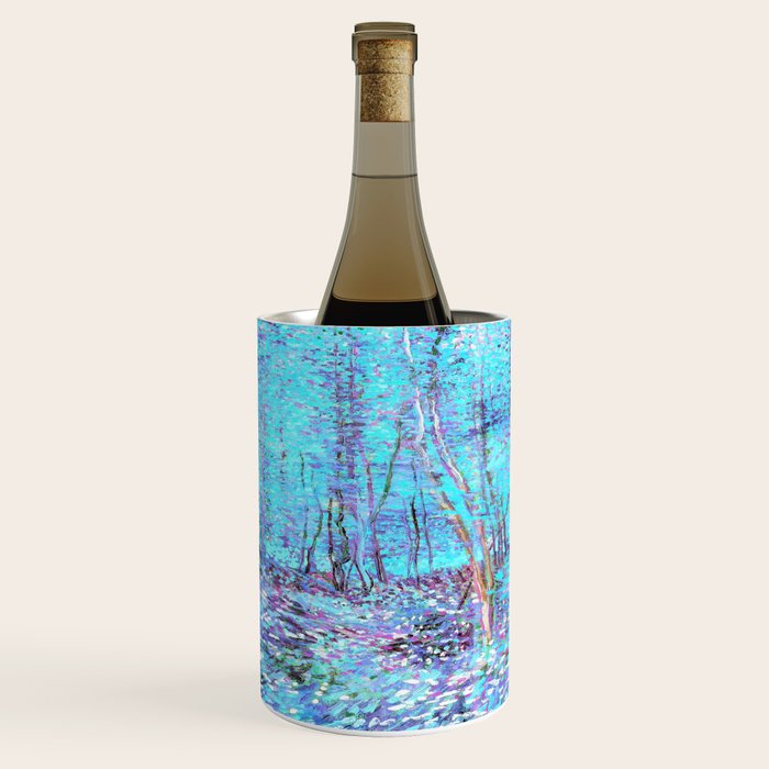 Van Gogh Trees & Underwood Aqua Lavender Wine Chiller Gallery Image 1