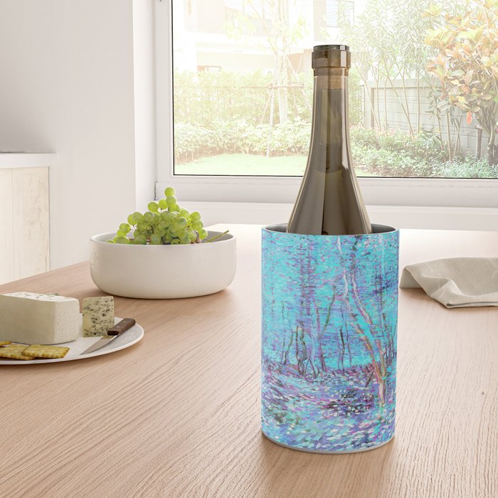 Van Gogh Trees & Underwood Aqua Lavender Wine Chiller Gallery Image 4