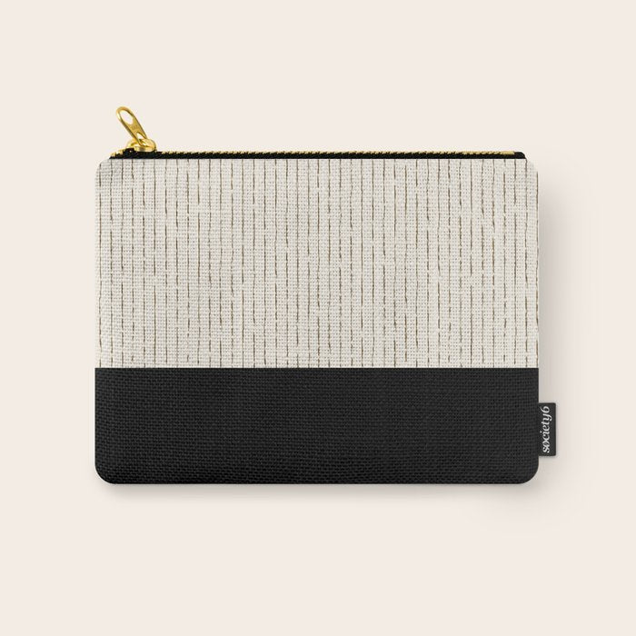 Cream Black Carry All Pouch Gallery Image 1