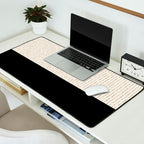 Cream Black Desk Mat Gallery Image 2