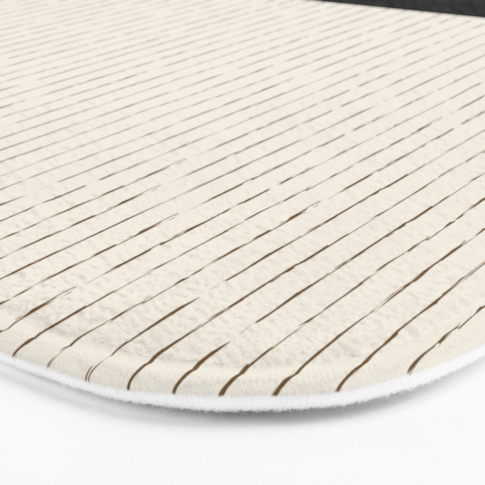 Cream Black Bath Mat Gallery Image 3