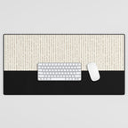 Cream Black Desk Mat Gallery Image 1