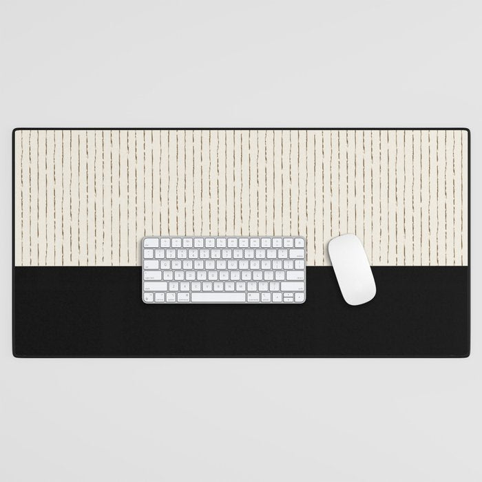 Cream Black Desk Mat Gallery Image 1