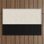 Cream Black Outdoor Rug Gallery Image 1