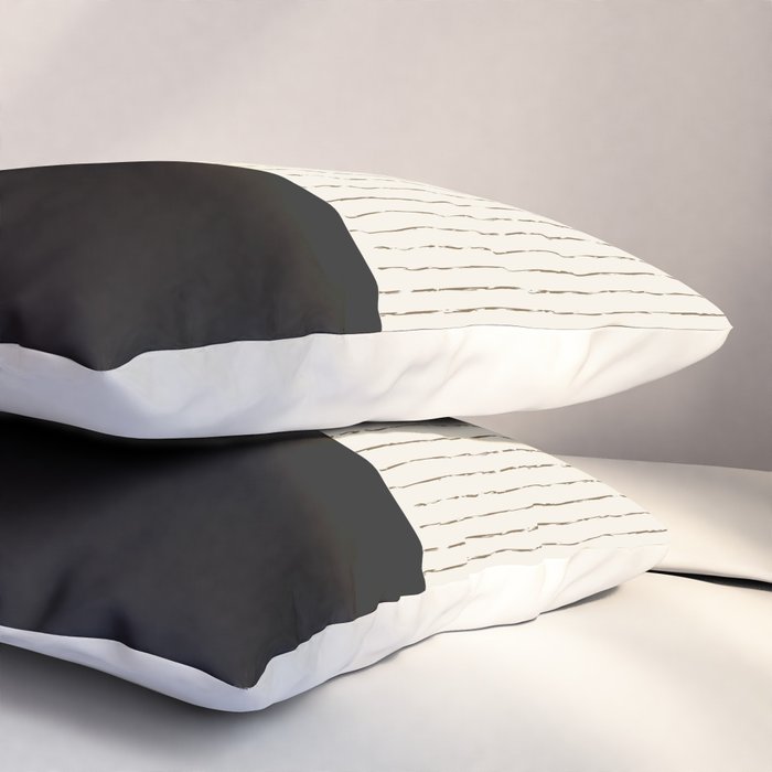 Cream Black Pillow Sham Gallery Image 3