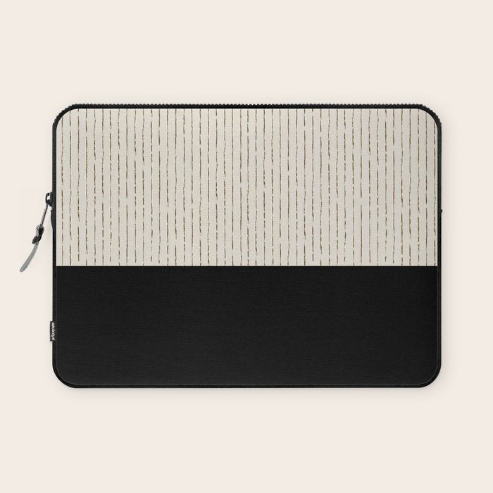 Cream Black Laptop Sleeve Gallery Image 1