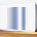 vertical stripes- light blue and white Wall Mural Gallery Image 2