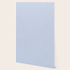 vertical stripes- light blue and white Wallpaper Gallery Image 2
