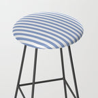 vertical stripes- light blue and white Stool Gallery Image 2