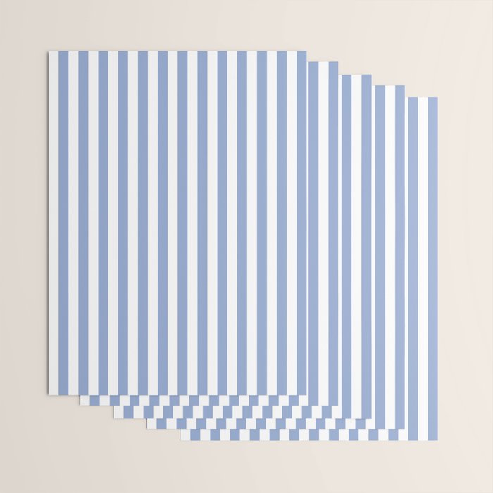 vertical stripes- light blue and white Wrapping Paper Gallery Image 3