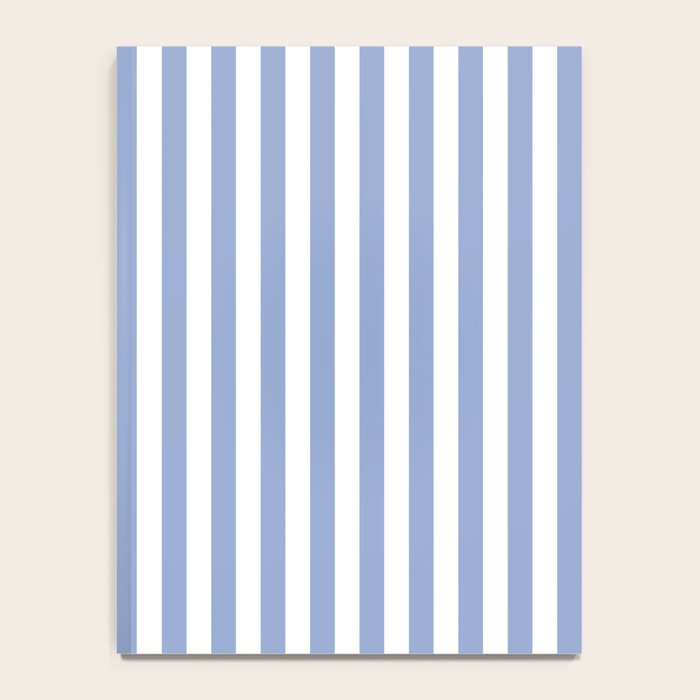 vertical stripes- light blue and white Notebook Gallery Image 4