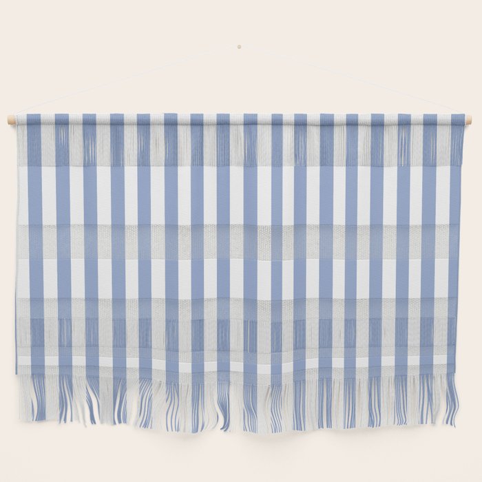 vertical stripes- light blue and white Wall Hanging Gallery Image 1