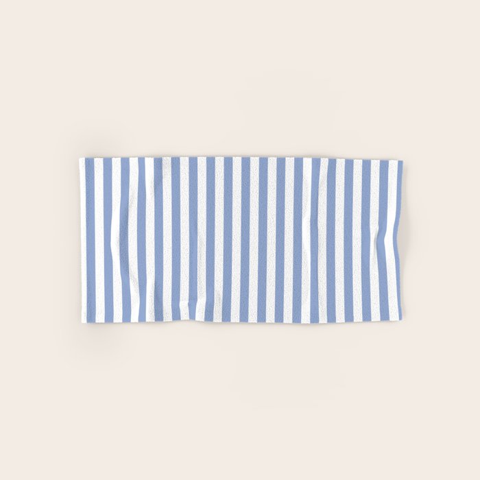 vertical stripes- light blue and white Bath Towel Gallery Image 1