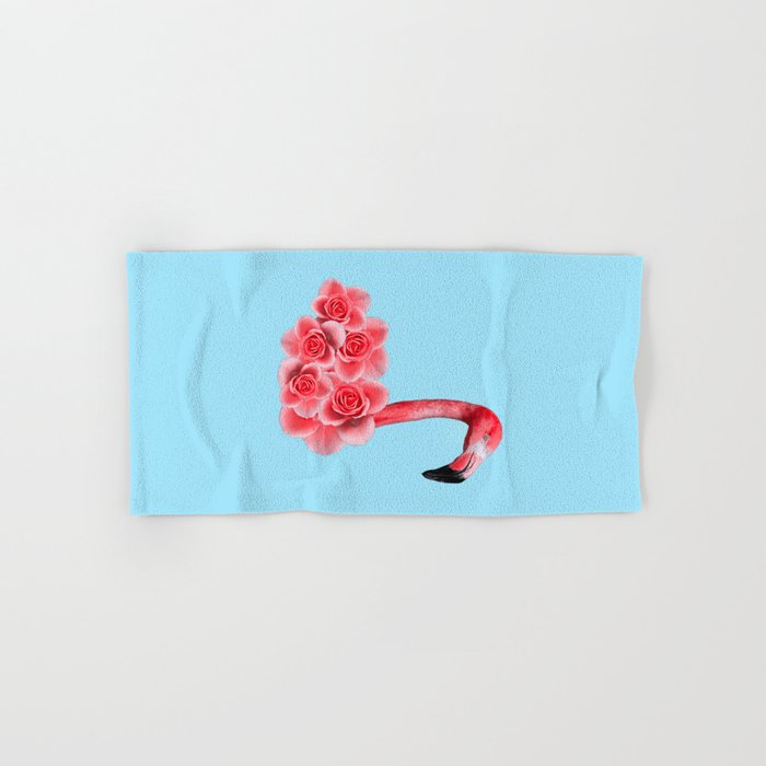 Flamingo Flowers: Pop Animals Bath Towel Gallery Image 1