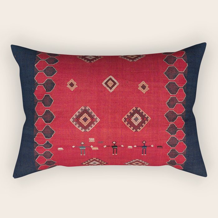 Azeri South Caucasus Azerbaijan Flatwoven Cover Rectangular Pillow Gallery Image 1