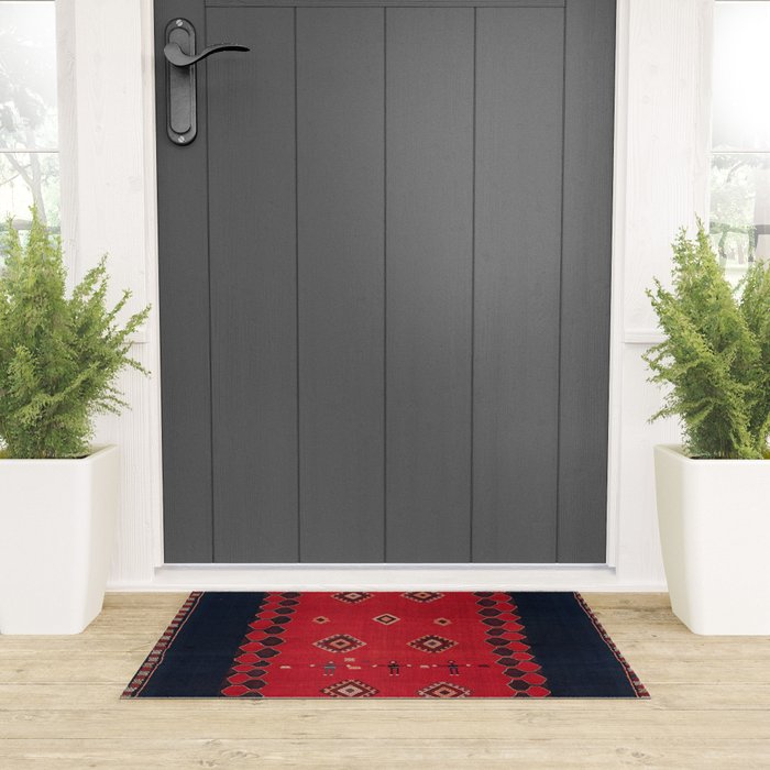 Azeri South Caucasus Azerbaijan Flatwoven Cover Welcome Mat Gallery Image 3