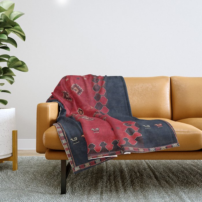 Azeri South Caucasus Azerbaijan Flatwoven Cover Throw Blanket Gallery Image 1