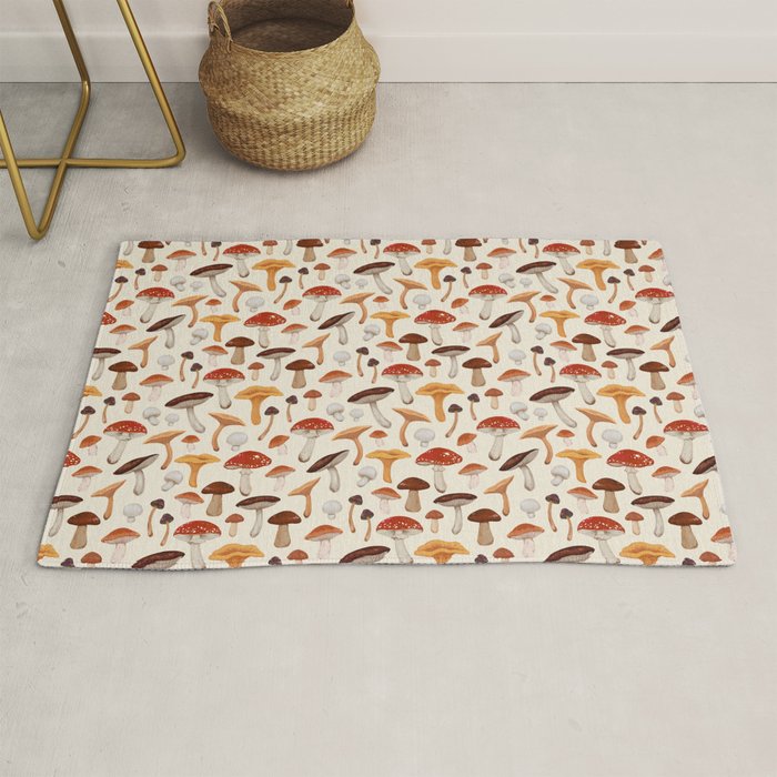 Mushroom Medley Pattern - Neutral Rug Gallery Image 1
