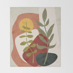 Two Abstract Branches Throw Blanket Gallery Image 2