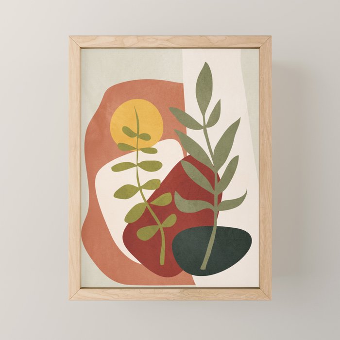 Two Abstract Branches Mini Art Print Gallery Image 1