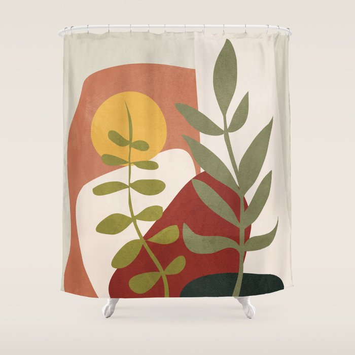 Two Abstract Branches Shower Curtain Gallery Image 1