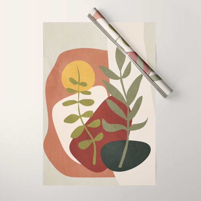 Two Abstract Branches Wrapping Paper Gallery Image 1