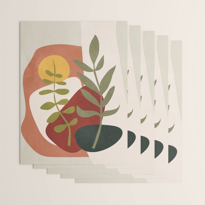 Two Abstract Branches Wrapping Paper Gallery Image 3