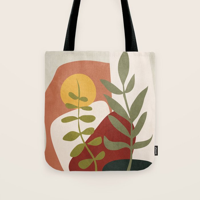 Two Abstract Branches Tote Bag Gallery Image 1