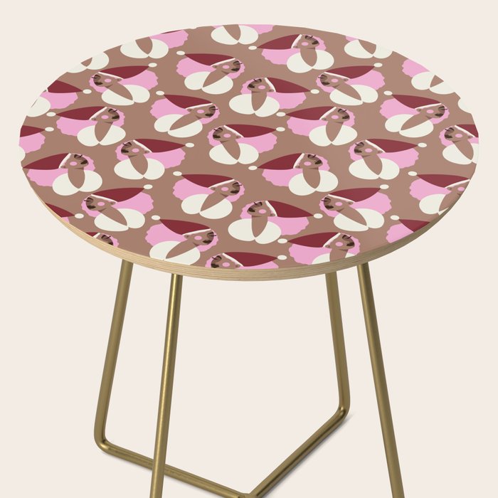 Mocha Elf Pattern Side Table Gallery Image 2