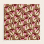 Mocha Elf Pattern Wood Wall Art Gallery Image 1
