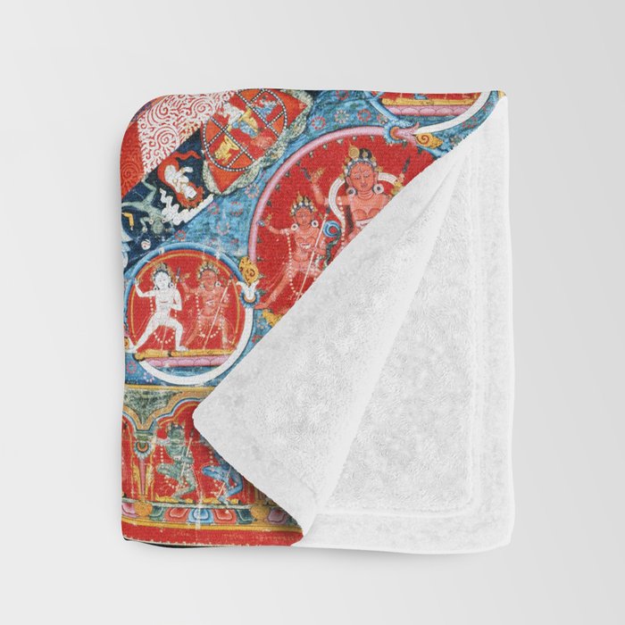 Mandala of Jnanadakini Tibetan Buddhism Throw Blanket Gallery Image 3