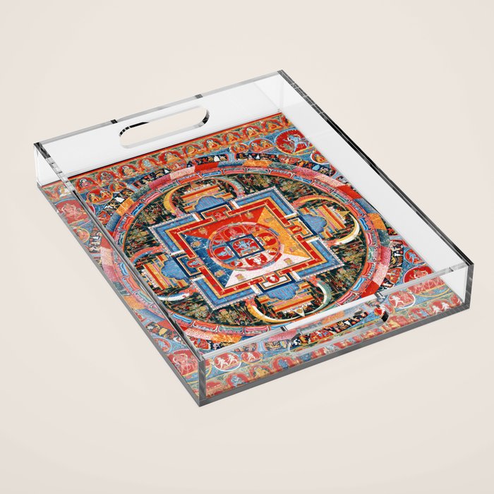 Mandala of Jnanadakini Tibetan Buddhism Acrylic Tray Gallery Image 1