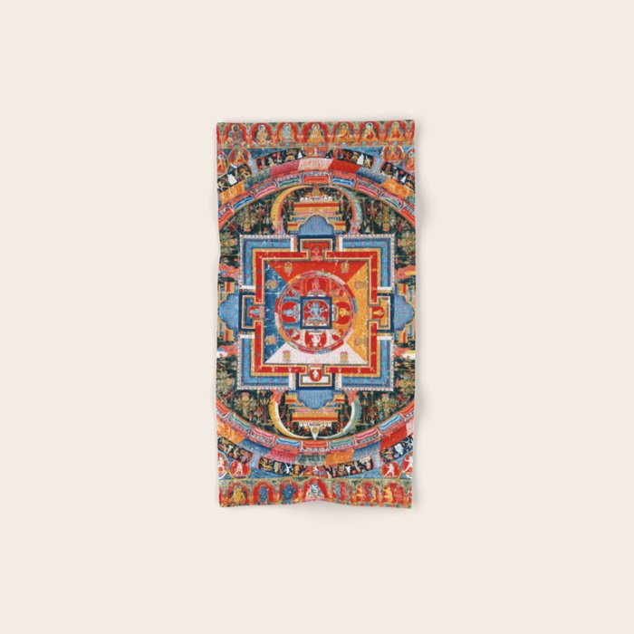 Mandala of Jnanadakini Tibetan Buddhism Bath Towel Gallery Image 1