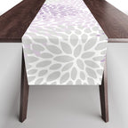 Floral Bloom, Purple and Gray Table Runner Gallery Image 1