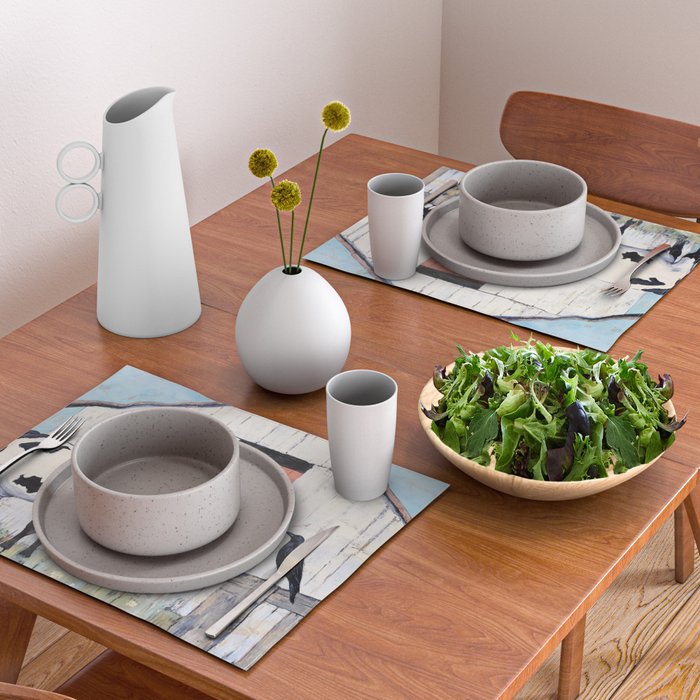 Cow and Crow Rustic Watercolor Placemat Gallery Image 2