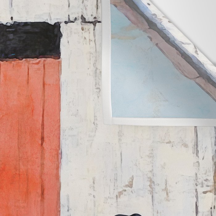 Cow and Crow Rustic Watercolor Wall Tapestry Gallery Image 3