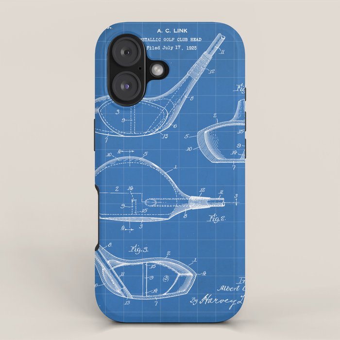 Golf Driver Patent - Golf Art - Blueprint iPhone Case Gallery Image 1