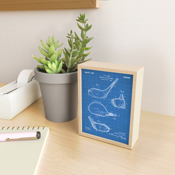 Golf Driver Patent - Golf Art - Blueprint Mini Art Print Gallery Image 2