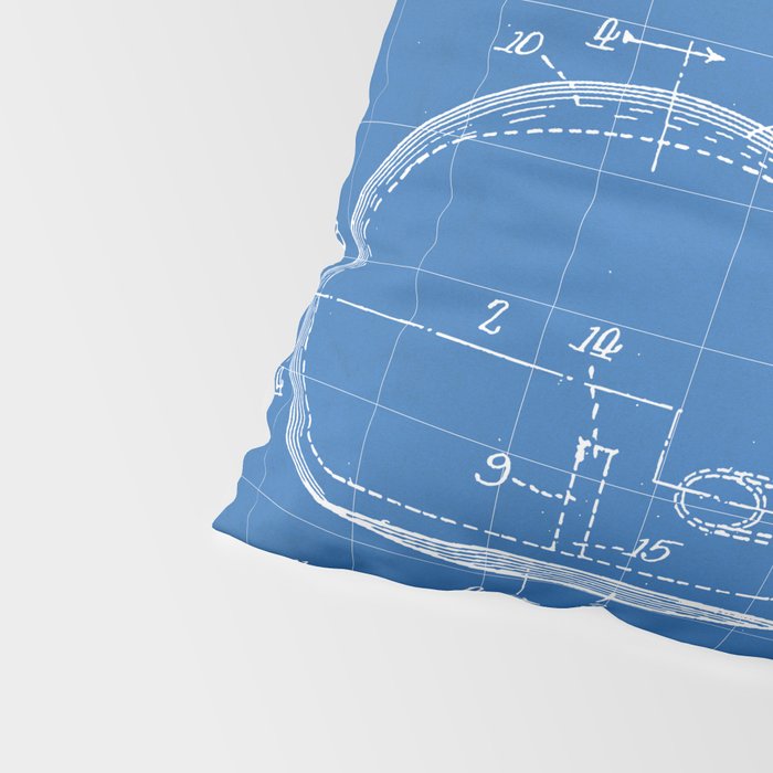 Golf Driver Patent - Golf Art - Blueprint Pillow Sham Gallery Image 4