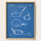 Golf Driver Patent - Golf Art - Blueprint Serving Tray Gallery Image 1