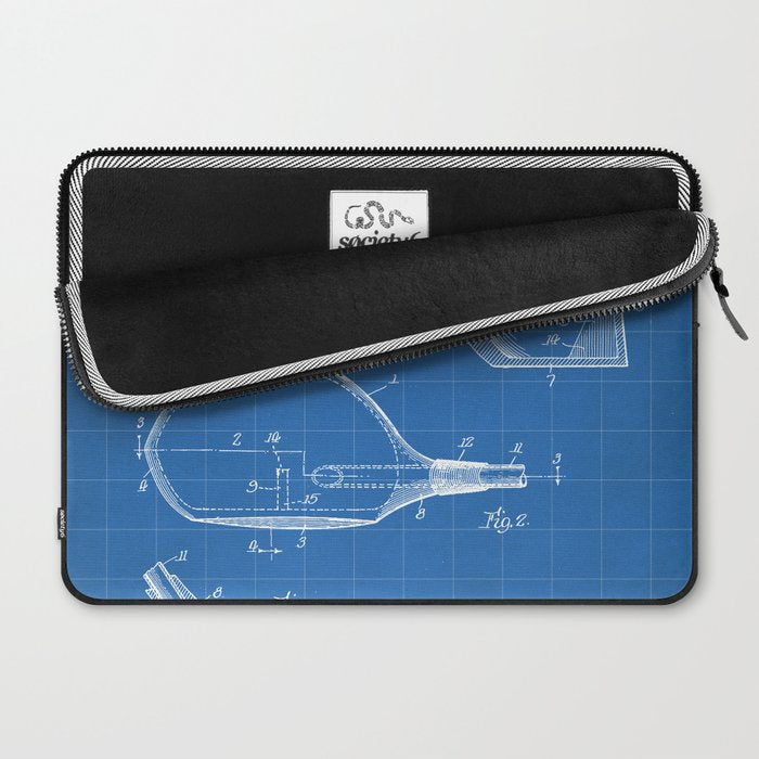 Golf Driver Patent - Golf Art - Blueprint Laptop Sleeve Gallery Image 2